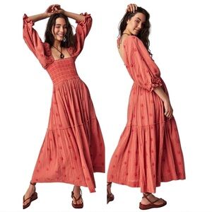 NWT Free People | Dahlia Embroidered Maxi Dress | XS
